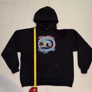 Black surfer pullover hoodie